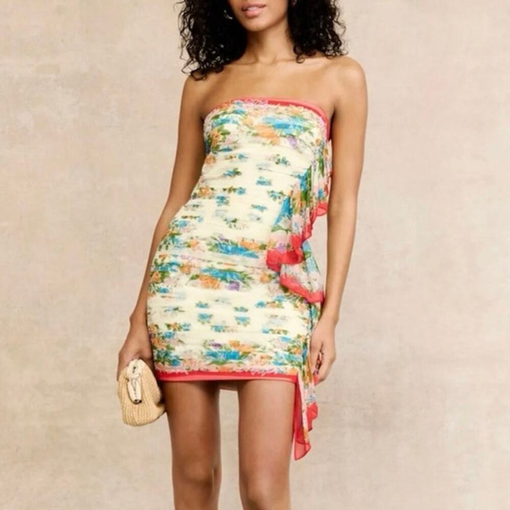 Ronny Kobo Sloane strapless mini Dress Small